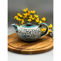 Чайник 1 л блакитний (Манна кераміка)