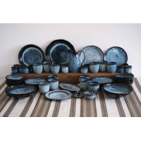 Набір №1 "Різдво у великій родині" на 12 осіб серії "Росохан синій"