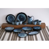 Набір №6 "Домашній" на 6 осіб серії "Росохан синій"