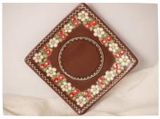 Блюдо квадратне для печива 21*21см декор «Вишенька»